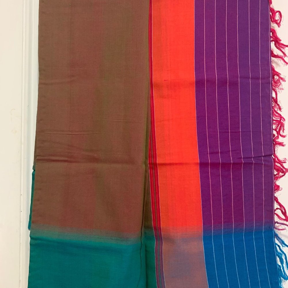 Reduced!!! - New Hand-woven shawl - vibrant colors